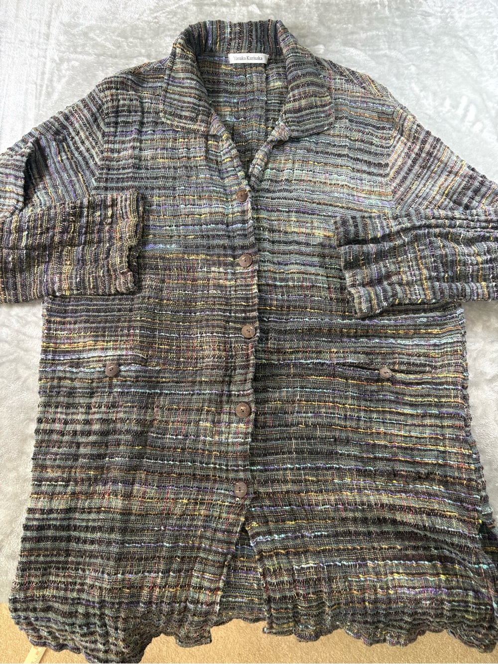 Yasuko Kurisaka 100% Cotton Art To Wear Jacket One Size - Picture 3 of 5
